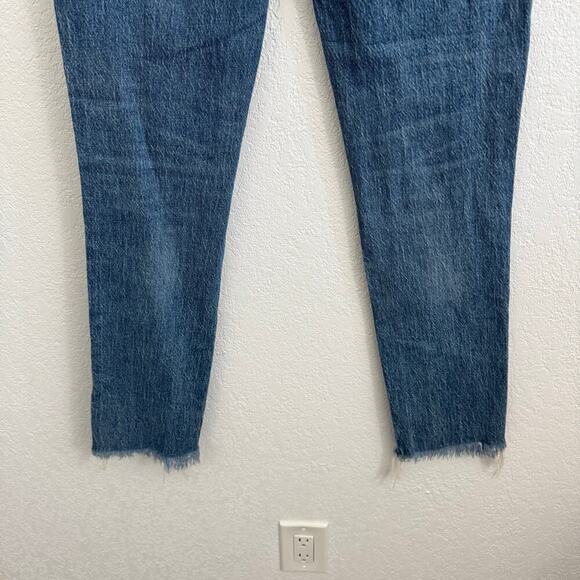 Madewell The Perfect Vintage High Rise Raw Hem Jeans Ainsworth Wash Blue 24T - Picture 10 of 14